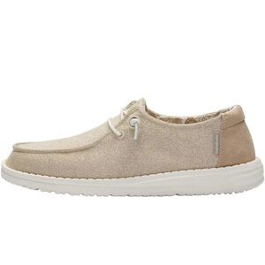 Hey Dude Women’s Wendy Canvas in Stretch Sparkling Beige LIKE NEW